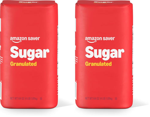 Amazon Saver, White Sugar, 4 Lb (Pack of 2)