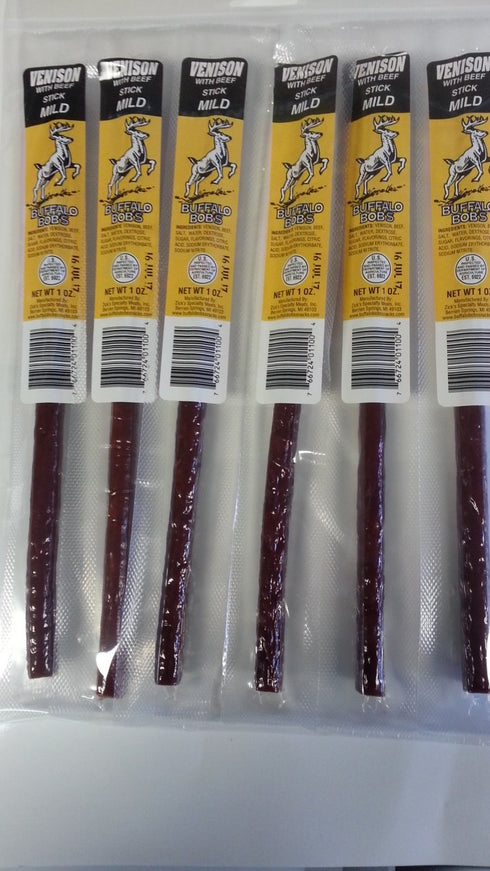 Buffalo Bob's (6 Pack) Meat Sticks - Venison Mild