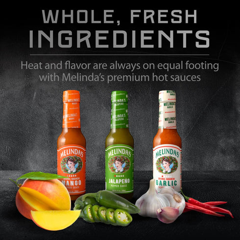 Melinda’s Mild & Wild Variety Pack, 5oz, 3 Pack, Gourmet Hot Sauce Gift Set
