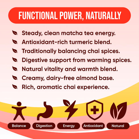 T DELUXE Premium Matcha Golden Milk Powder with Turmeric, Ginger, Almond & Green Tea | Gourmet Spiced Chai Blend