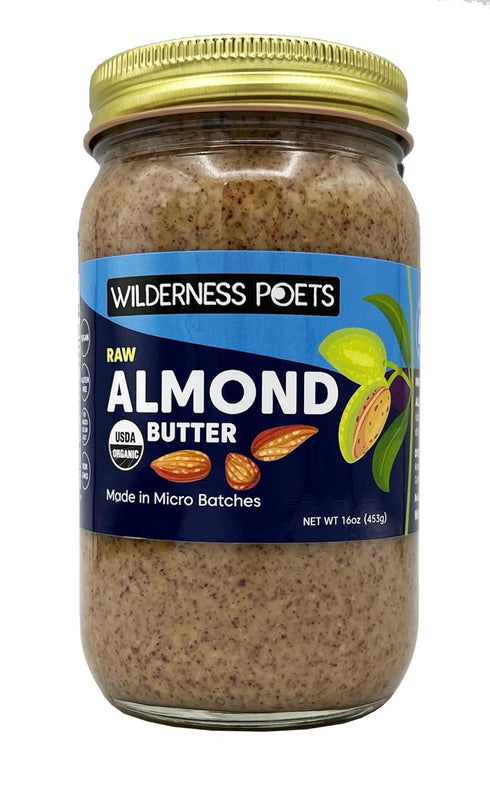 Wilderness Poets, Almond Butter - Organic Raw Nut Butter (1 Pound) -