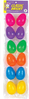 Easter Unlimited Classic Bright Fillable 2.5" Plastic Easter Eggs, Rainbow, 12 Pack