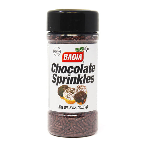 Badia Chocolate Sprinkles, 3 oz - Sweet Crunchy Dessert Topping for Cakes,