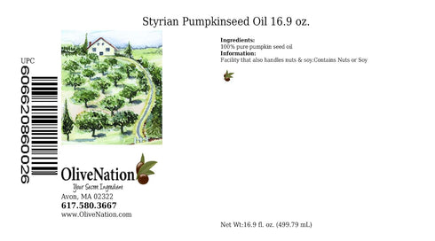 16.9 Castelmuro Styrian Pumpkinseed Oil from OliveNation for Sweet or Savory Dressings, Sauces - ounce bottle