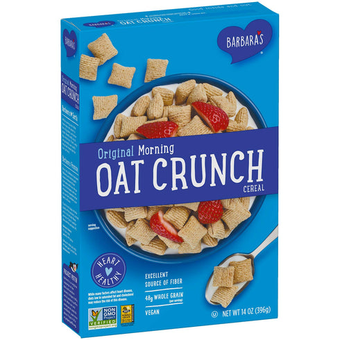 Barbara's Bakery 14 Oz Three Sisters Barbara's Morning Oat Crunch Original Cereal, Heart Healthy, Non-GMO, Box