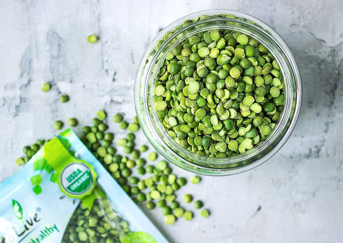 1 Food to Live Organic Green Split Peas, Pound Non-GMO, Dried, Vegan, Kosher, Bulk. Easy to Cook. Great Source