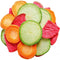 Aandiso Three-Colour Radish Crispy 7.76 OZ Dried Mixed Radish Chips Carrot Green Radish