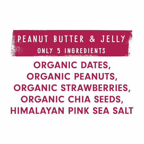 4 Count (Pack 1)), JONESBAR (Peanut Butter & Jelly, of USDA Organic Fruit & Nut Bar, Non-GMO, Kosher, Vegan, Gluten