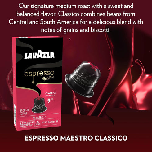 Pack, 10 Count (Pack 6) Lavazza Espresso Capsules Compatible with Nespresso Original Machines Variety