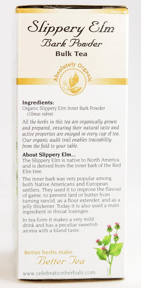 Celebration Herbals Pack 40g Slippery Elm Bark Powder Loose Tea Caffeine Free