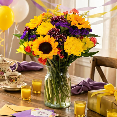 Benchmark Bouquets Flowering Fields Sunflower Bouquet - Mothers Day Flowers for Delivery - Mothers Day Gifts for Mom