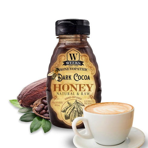Weeks Honey Farm | Dark Cocoa Raw Honey Infused Supplement - Pure
