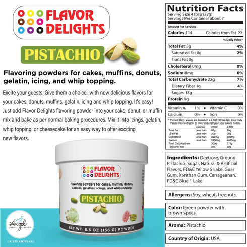 Pistachio Flavored Bakery Mix by Angel Specialty Products