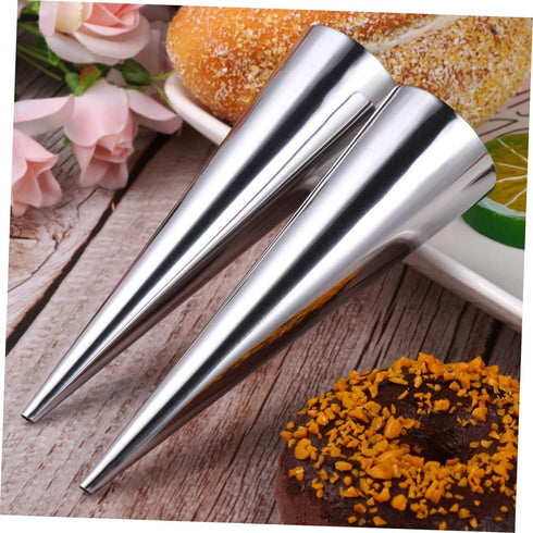 9pcs Alipis Stainless Steel Croissant Conical Baking Tools for Home Bakery for Making Delicious Bread and Pastries