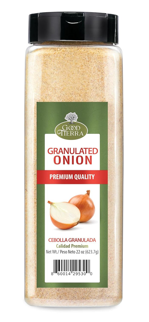 Good Tierra Granulated Onion 22 oz - Dehydrated Onion Powder for Cooking,