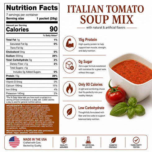 15g 7 (1 Pack, PROTIFIT - High Protein Soup Mix, Protein, Low Calorie, Low Sugar, Low Fat, Low Carb, Ideal Protein