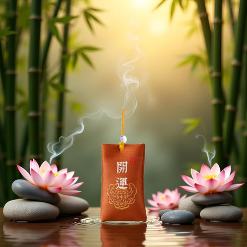 Rosojodg Red Lucky Spiritual Salt Pouch, Spiritual Salt with Sachet, Buddhist Spiritual Salts Pouch Necklace for Money