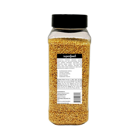 Cereausly 9 oz Organic Quinoa Crispies Puffed Quinoa Superfood Crunch Ancient Grain Cereal & Yogurt Topping No Added