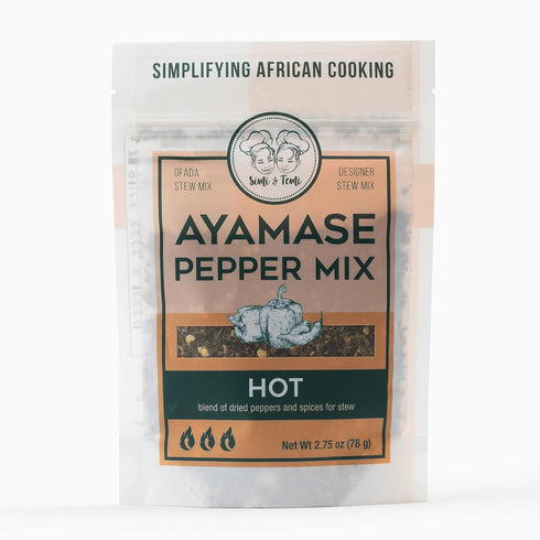 Simi & Temi Ayamase Pepper Mix, Nigerian Stew, No Preservatives, Dried Peppers, 2.75 oz, Hot Spicy