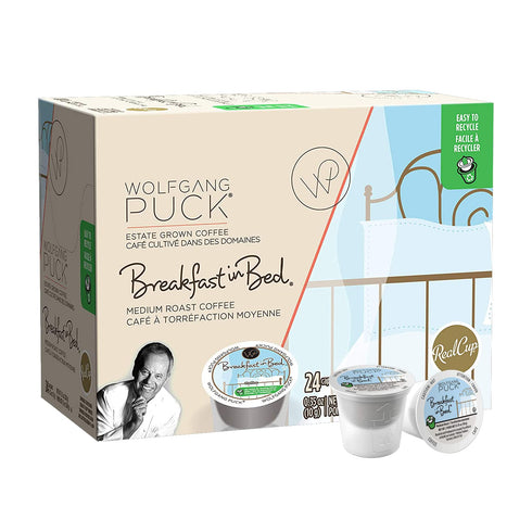 48 Count Wolfgang Puck Breakfast in Bed Coffee Single Serve Cups for Keurig