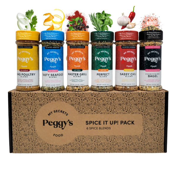 My Secrets Peggys Food Spice It Up Pack Seasoning Jars Set of