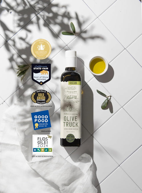 Olive Truck 16.9 oz (Pack 1) California Extra Virgin Olive Oil - Made from Early Harvest Olives, Authentic & Filtered