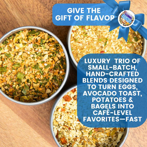 Packaged Set 3 GLP-1 Made for Breakfast: The Morning Table Seasonings | Gift of Spice Blends | All Natural, Non GMO |