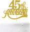 Gold Glitter 45th Anniversary Cake Topper for Happy 45th Wedding Anniversary / Birthday Party Decorations