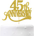 Gold Glitter 45th Anniversary Cake Topper for Happy 45th Wedding Anniversary / Birthday Party Decorations