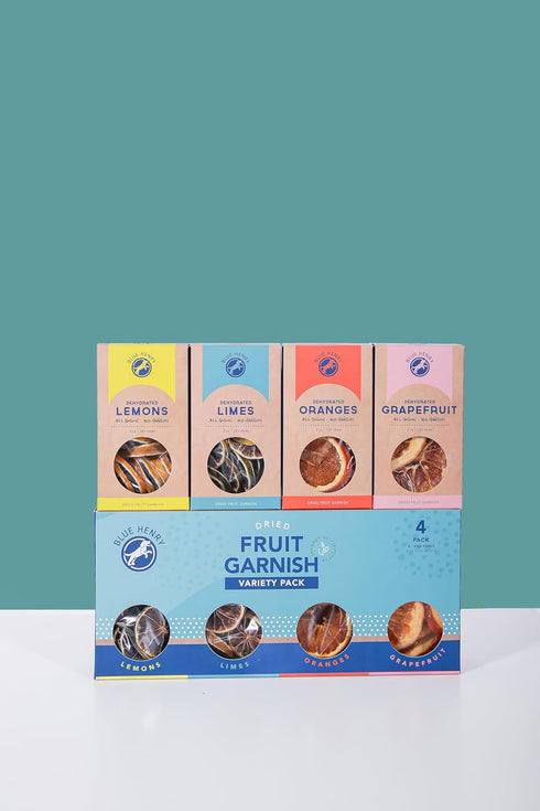 Pack 2 oz BlueHenry Variety Dried Fruit Garnish - Orange, lime, lemon and grapefruit - each