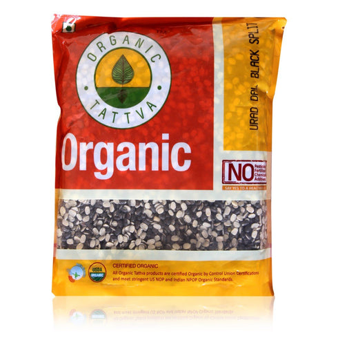 4 Organic Urad Dal Black Split Pounds, USDA Organic - Organic Tattva