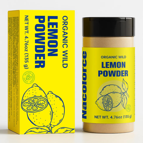 100% (4.76 oz, Organic Freeze-Dried Lemon Powder - Natural Citrus Food Coloring & Flavoring for Baking, Smoothies