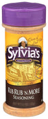 5.5oz (Pack 3) Sylvias Rib Rub n More Seasoning, Best BBQ Rub for Ribs, Steak, Pork Chops and More