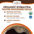 100% 2 lb (32 oz) Fresh Roasted Coffee, Organic Sumatra Water-Processed Decaf | Single Origin, USDA, Kosher | Medium