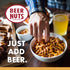26oz BEER NUTS Original Bar Mix - Crunchy Party Pretzels, Cheese Sticks, Sesame Sticks, Roasted Corn Nuts, & Original