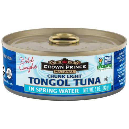Crown Prince Natural, Chunk Light Tongol Tuna, In Spring Water, 5 oz