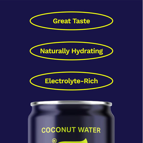 12 Pack, 16.9 Oz Coaqua Sparkling Coconut Water, Natural Electrolytes for Hydration, Refreshing Sparkling Electrolyte