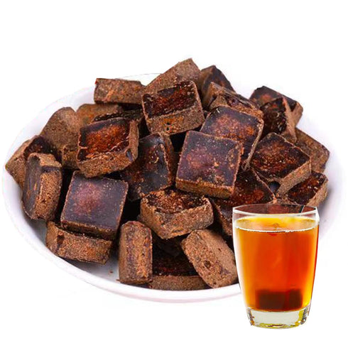 Aandiso Black Sugar Cubes 8.81 Oz Chinese Traditional - Handmade Sugarcane Dark Black