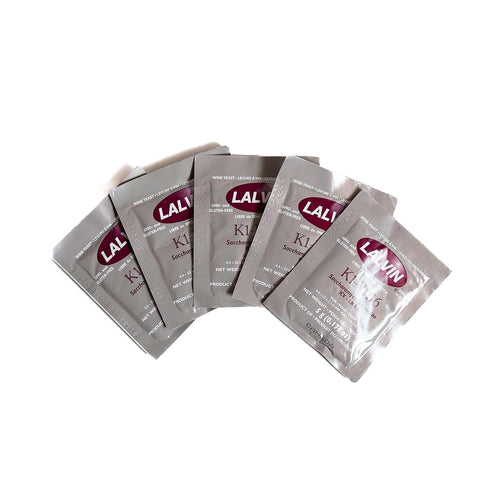 Craft A Brew - Lalvin K1-V1116 Wine Yeast, Neutral Dry Wine Yeast for Traditional or Fruit Wines, 5 Pack