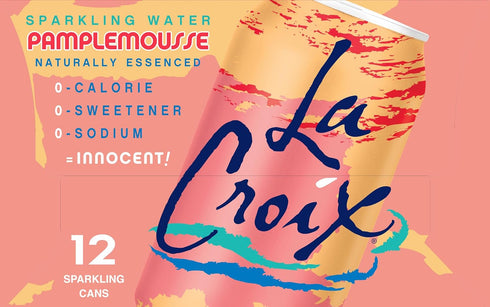 12 Oz (Pack 12) La Croix Sparkling Water, Grapefruit, Fl