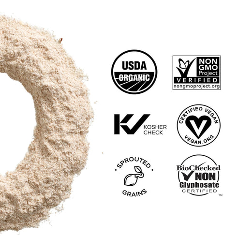 32 (Pack 6) One Degree Organics Sprouted Whole Wheat Flour, Glyphosate-Free, USDA Organic, Whole Grain, High Fiber