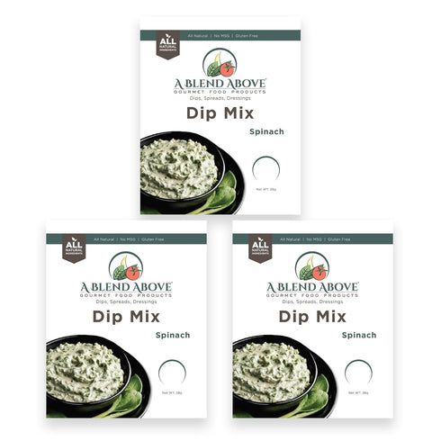 A Blend Above Spinach Dip Mix, 3 Packs, 1 oz. Each, Gluten-Free,