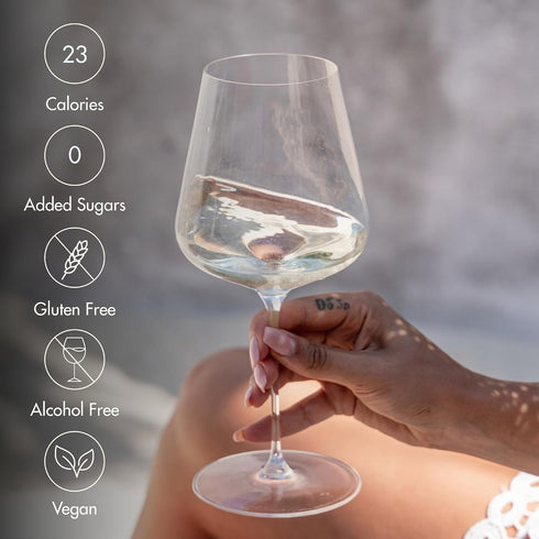 (750ml) 1 Pack 0.0% IYLIA Non Alcoholic Sparkling Wine, White Premium Spanish Alcohol Free Wine, ABV, Made with Muscat