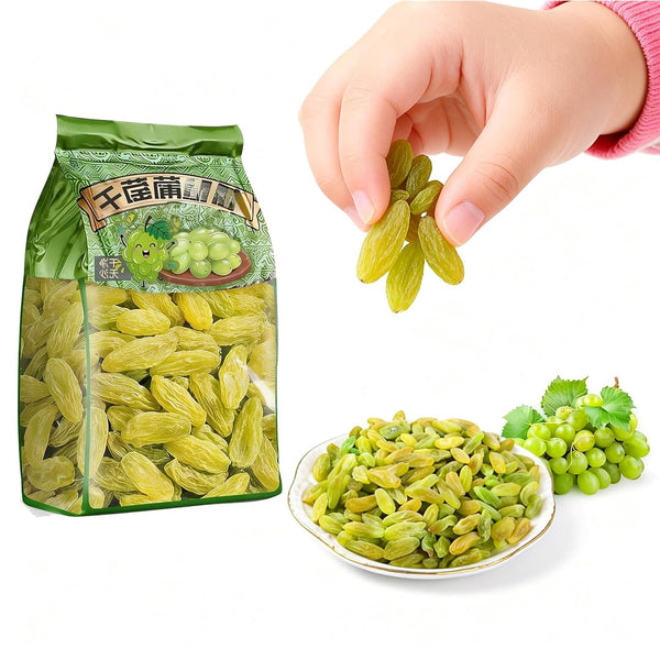 KLYso 500g Premium Soft Green Raisins | Naturally Dried, Ready-to-Eat Snack | No