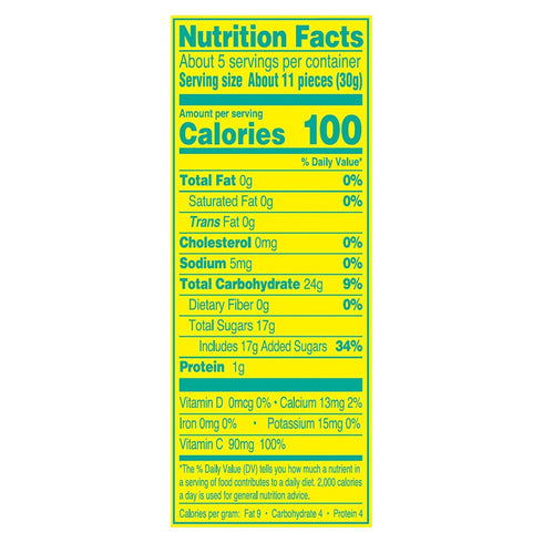 5 (Pack 12) Gummy AriZona Sour Lemonade Fruit Snacks - NEW - Ounce Bags of - Gluten Free - Chews