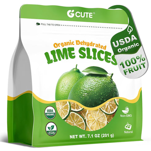 Organic Dehydrated Limes Slices 7.1 Oz | Natural & No Additives No