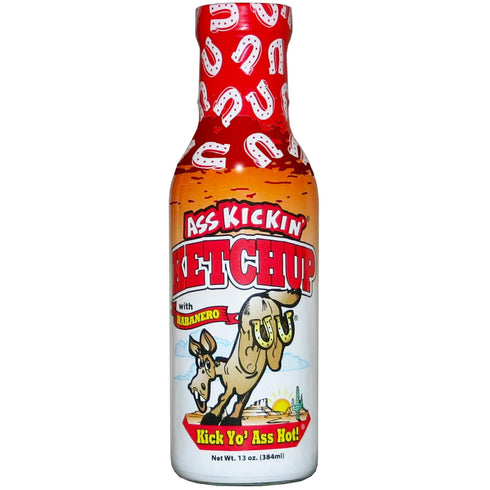 ASS KICKIN' Ketchup with Habanero 13 oz. Bottle Premium Gourmet Spicy Ketchup