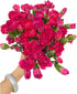 19 dark pink mini Carnations Hydroponic Flower Arrangement Gifts for home decoration