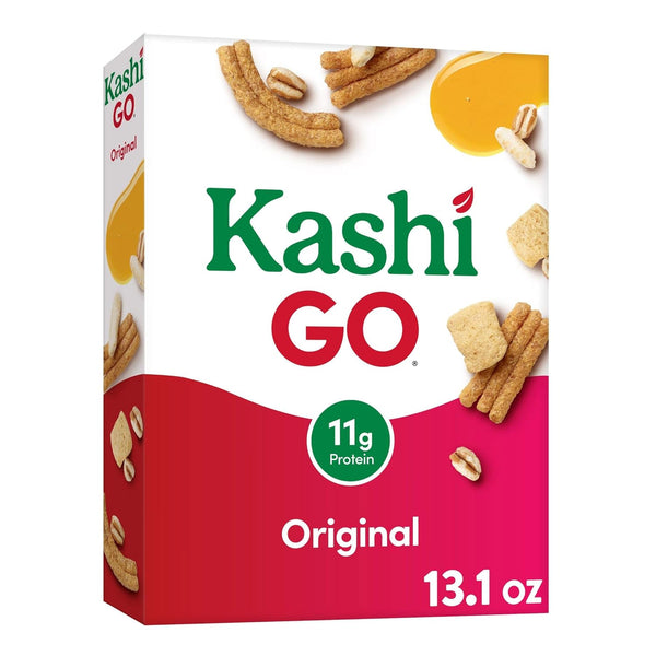 Kashi GO Breakfast Cereal, Vegetarian Protein, Fiber Cereal, Original, 13.1oz Box (1