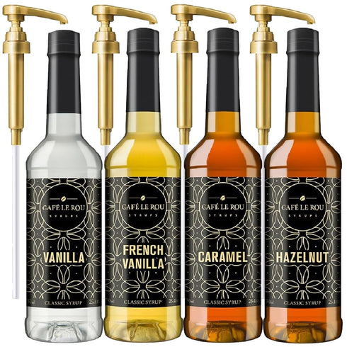 NEW Caf Le Rou Variety 25.4oz Vanilla, French Vanilla, Caramel, Hazelnut (Variety,